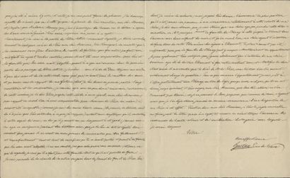 1833/1835 - PRINCE GUSTAVE DE VASA fils du Roi de Suède Gustave IV Trois lettre manuscrites...