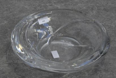 ART NOUVEAU DAUM France Coupe circulaire en cristal D. 30 cm