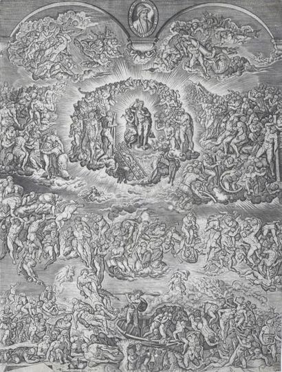 ESTAMPES D'après RAPHAEL (1483 - 1520) L'adoration des Mages. Bartsch 31.5. Rare...