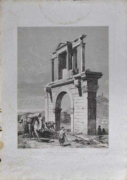 ESTAMPES Andrea GASPARINI (école italienne du XIXe siècle) Temple de la Minerve,...