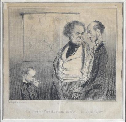 ESTAMPES Honoré DAUMIER (1808 - 1879)
Planches extraites du Charivari ou de la Caricature
Lot...