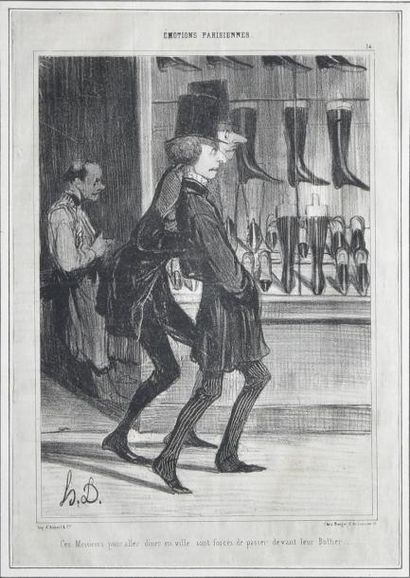 ESTAMPES Honoré DAUMIER (1808 - 1879)
Planches extraites du Charivari ou de la Caricature
Lot...