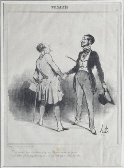 ESTAMPES Honoré DAUMIER (1808 - 1879)
Planches extraites du Charivari ou de la Caricature
Lot...