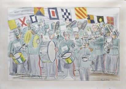 ESTAMPES D'après Raoul DUFY (1877 - 1953) La fanfare du Havre Lithographie en couleurs...