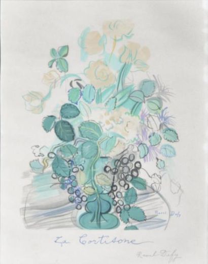ESTAMPES D'après Raoul DUFY (1877 - 1953) La Cortisone. Lithographie en couleurs....