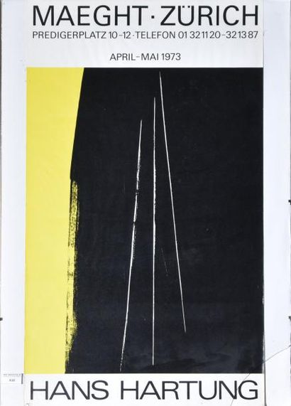 ESTAMPES D'après Hans HARTUNG (1904 - 1989) Affiche galerie Maeght - Zurich (Avril...