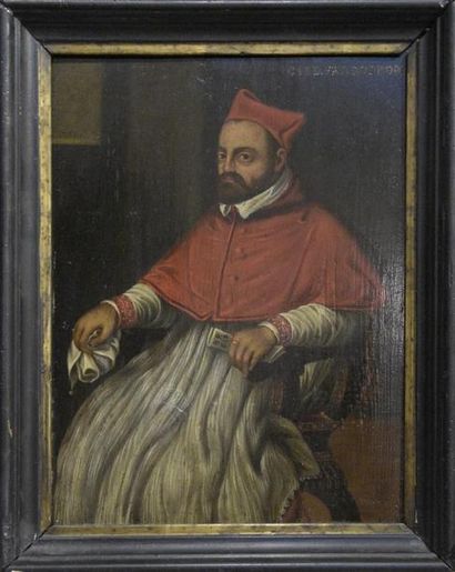 TABLEAUX ANCIENS Dans le goût du XVIIe siècle
Portrait du cardinal de Borromée
Huile...