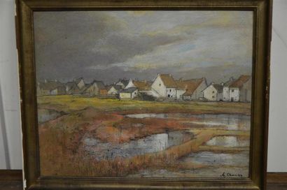 Art moderne et contemporain Alfred CHANZY (actif vers 1910) Saillé près du Croisic,...