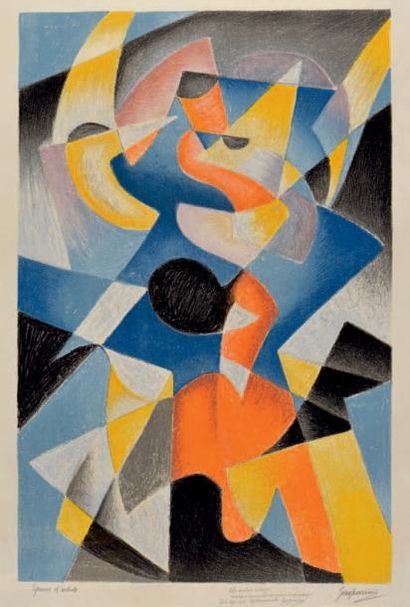 Gino SEVERINI (1883-1966) Sans titre
Lithographie, signée en bas à droite, justifiée...