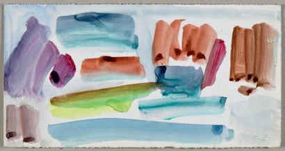 Catherine ZOUBTCHENKO (née en 1937) Abstraction
Aquarelle, monogrammée au crayon...