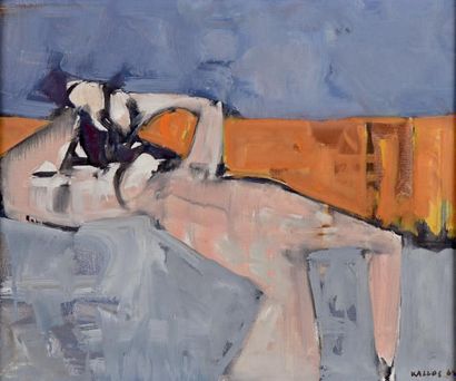 Paul Kallos (1928-2001) Nu couché, 1962
Huile sur toile, signée et datée en bas à...