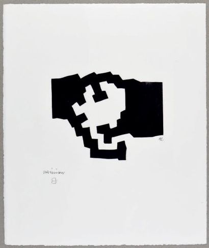Eduardo CHILLIDA (1924-2012) Mas Allà, 1973
Xylogravure sur papier Auvergne à la...