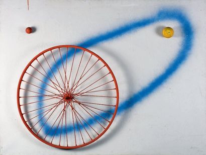 Albert CHUBAC (1925-2008) Sans titre, 1964
Technique mixte, acrylique, spray, assemblage...