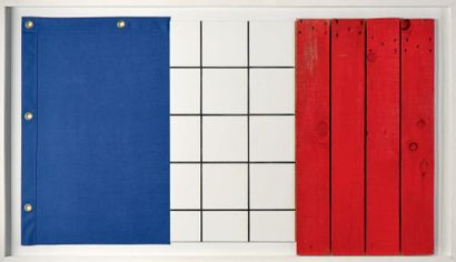 Jean-Pierre RAYNAUD (Né en 1939) Bleu, blanc, rouge, 1987
Assemblage fait d'un morceau...