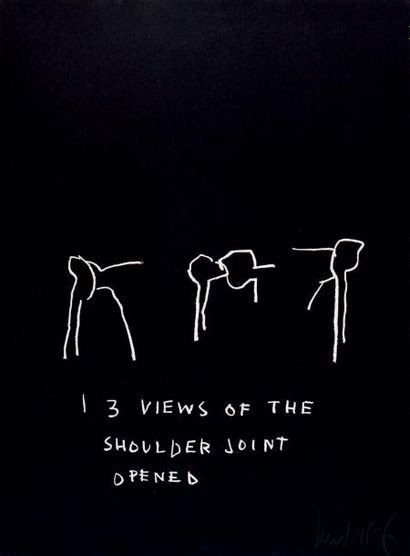 Jean-Michel BASQUIAT (1960-1988) 3 Views of the shoulder joint opened, 1982
Sérigraphie,...