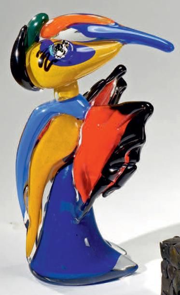 Jean Pierre SEURAT (1952-2009) Oiseau
Épreuve en verre soufflé multicolore
Signée...
