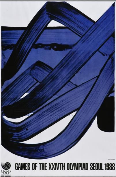 D'après Pierre SOULAGES (né en 1919) 24e Olympiades, Jeux olympiques de Séoul, 1988
Affiche...