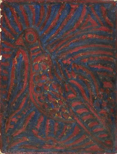 Joannès VEIMBERG (1918-1982) Oiseau
Huile sur carton collée sur panneau
H. 64 cm...