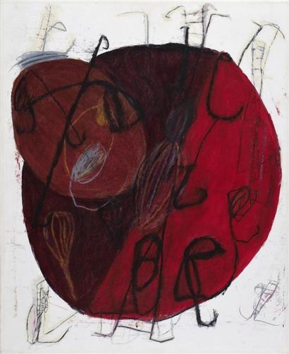 Jean-Noël BACHES (né en 1949) Origine rouge 4, 2004
Technique mixte, pastel, fusain...