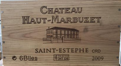 null 6 B CHÂTEAU HAUT MARBUZET (Caisse Bois) Saint-Estèphe 2009