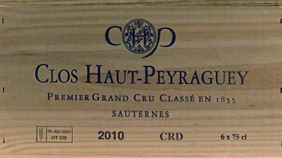 null 6 B CHÂTEAU CLOS HAUT-PEYRAGUEY (Caisse Bois) CC1 Sauternes 2010