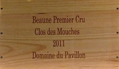 null 6 B BEAUNE CLOS DES MOUCHES Blanc (1er Cru) (Caisse Bois) Domaine du Pavillon...