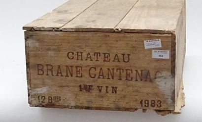 null 12 B CHÂTEAU BRANE CANTENAC (Caisse Bois sale et abîmée) 5 B.G; 1 T.L.B.+; étiquettes...