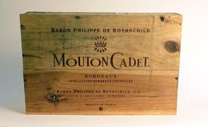 null 6 B MOUTON CADET (Caisse Bois) Bordeaux 1999