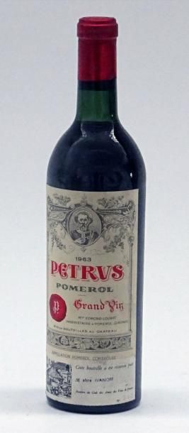 null 1 - B - PETRUS (T.L.B.+; e.l.s; bandeau sous étiquette "cette bouteille a été...