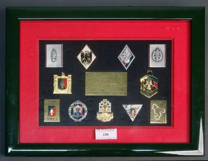 Armes - Décorations - Militaria FRANCE Panneau de dix insignes Légion modernes 