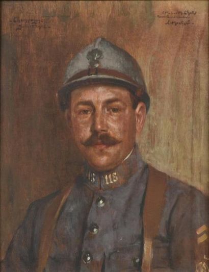 Sculptures des XIXe et XXe siècles Louis MONTAGNE (1879-1960) Portrait du lieutenant...