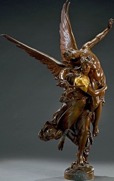 Antonin MERCIÉ (1845-1916) Gloria Victis
Bronze à patine brune et dorée, signé et...