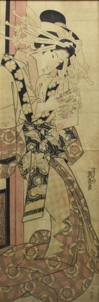 null Keisai EISEN (1790 -1848) et Utagawa TOYOKUNI III (1786 -1865) Quatre double...