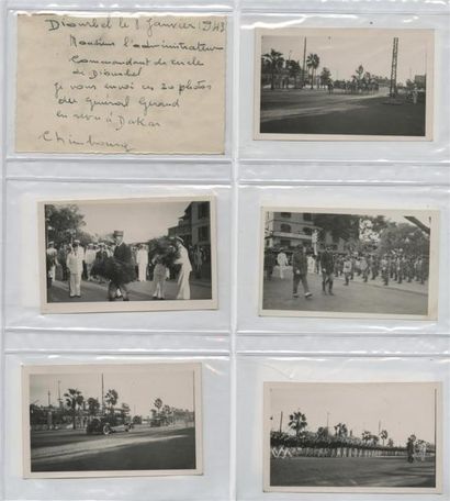 null REVUE MILITAIRE DU GÉNÉRAL GIRAUD à DAKAR, 1943
Ensemble de 20 photographies...