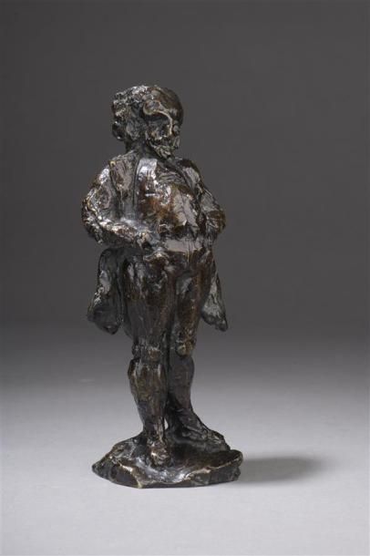 null Honoré DAUMIER (1808-1879) Le monsieur qui ricane Épreuve en bronze à patine...