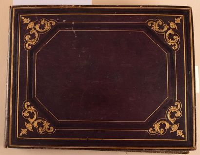 null Un album Amicorum du XIXème siècle comprenant 66 pages dont un dessin par François...