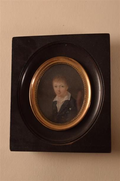 null Ecole FRANCAISE, vers 1795 Portrait de Joseph Adrien Prosper Le Roy, en habit...