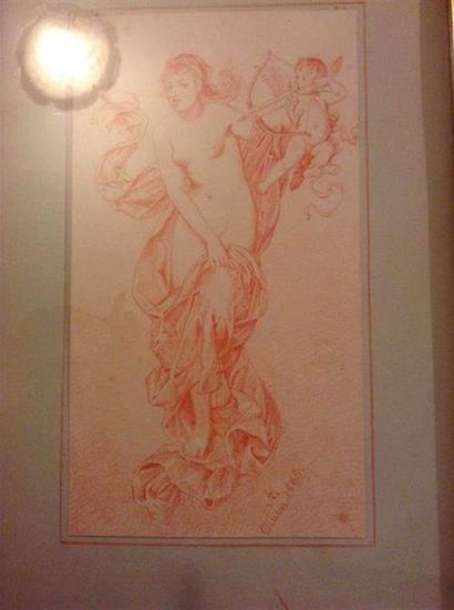null Venus et Cupidon

Sanguine sur papier signée en bas à droite (illisible) et...