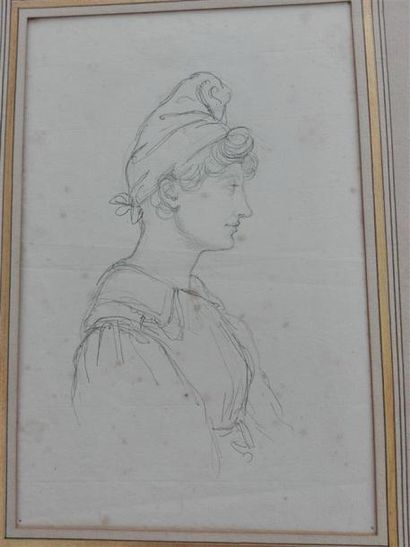 null Ecole du française du XIXe siècle 

Portrait de femme au bonnet

crayon noir...
