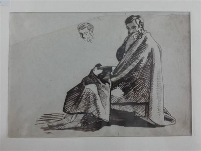 null Ecole FRANCAISE néoclassique du XIXe siècle

Homme assis pensif

Plume et encre...