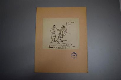 null Jules GRANDJOUAN (1872-1968) 

Ensemble de 5 dessins et estampes aux techniques...