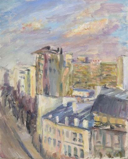 Lou Albert-Lasard (1885-1969) * Boulevard Raspail
Vue du n°248
Huile sur toile Cachet...