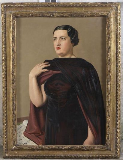 Jean Despujols (1886-1965) * Portrait de Marguerite Canal
Huile sur toile encadrée...