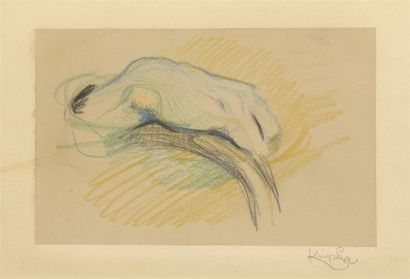 Frantisek Kupka (1871-1957) Etude de main dans les tons bleu/vert/jaune
Crayons de...