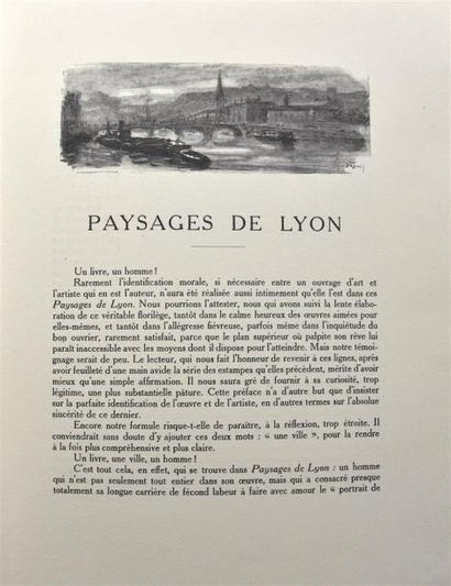Livres anciens et modernes CHAGNY (André) et DREVET (Johanny) - PAYSAGES DE LYON...