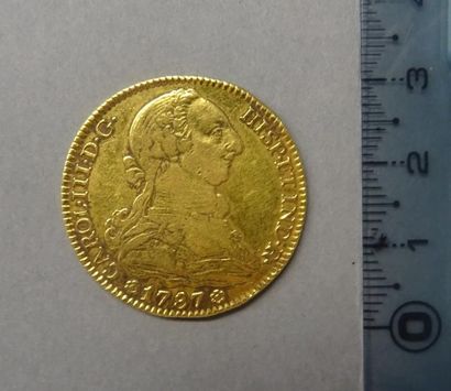 Monnaies - Médailles - Sceaux ESPAGNE Charles III (1759-1788), 4 escudos d'or, 1787...