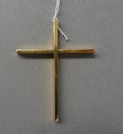 Bijoux - Joaillerie Pendentif en forme de croix en or jaune 18K (750/°°) Poids :...