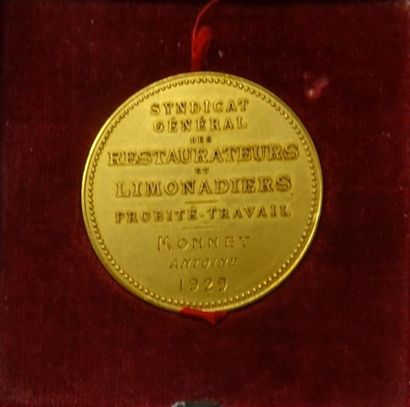 Bijoux - Joaillerie Médaille en or jaune d'après MONNEHAY GODARD Syndicat général...