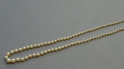 Bijoux - Joaillerie Collier de perles de culture en chute, le fermoir rectangulaire...