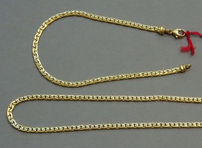 Bijoux - Joaillerie Demi parure composée d'un collier et d'un bracelet en or jaune...